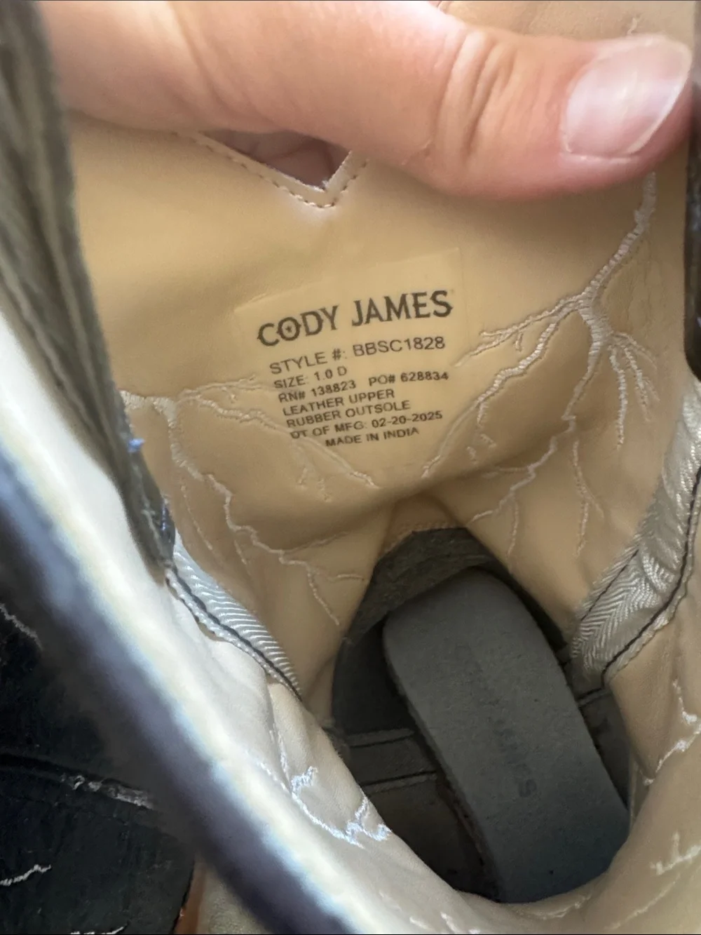 Kids Cody James Two-Tone Brown and Black Leather Western Boots